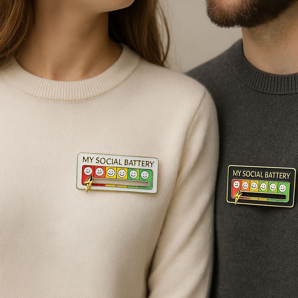 2026 Social Battery Status Brooch
