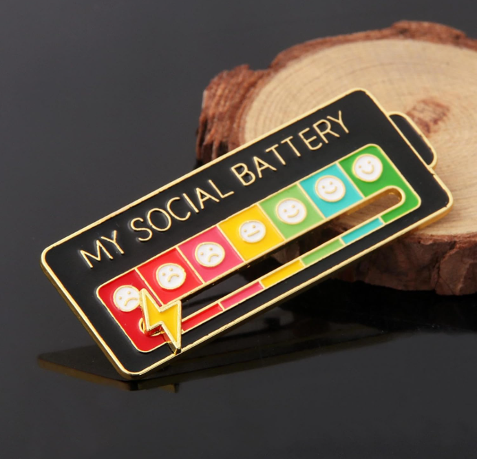 2026 Social Battery Status Brooch