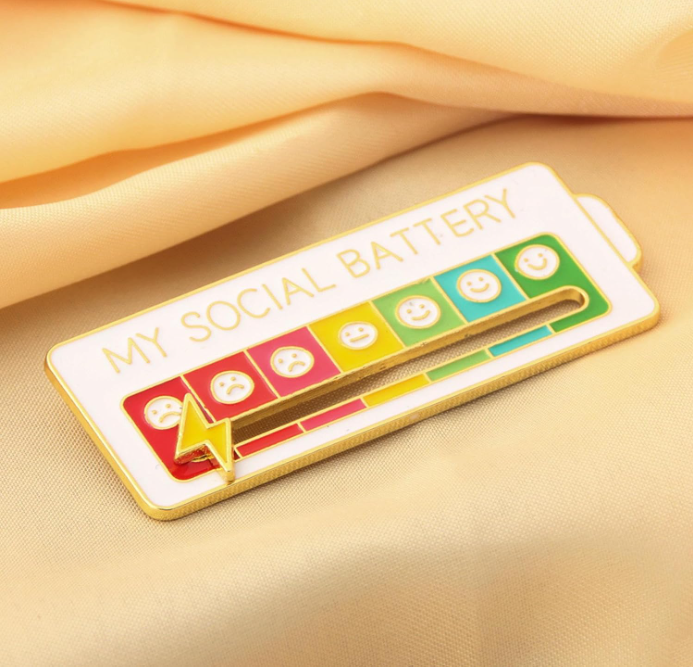 2026 Social Battery Status Brooch